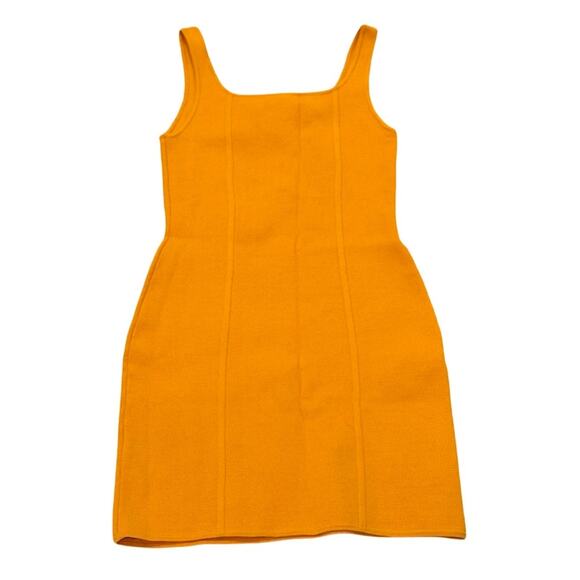 $138 NWT Aritzia Babaton Sculpt Orange Knit Bustier Mini Dress - M - Picture 6 of 7